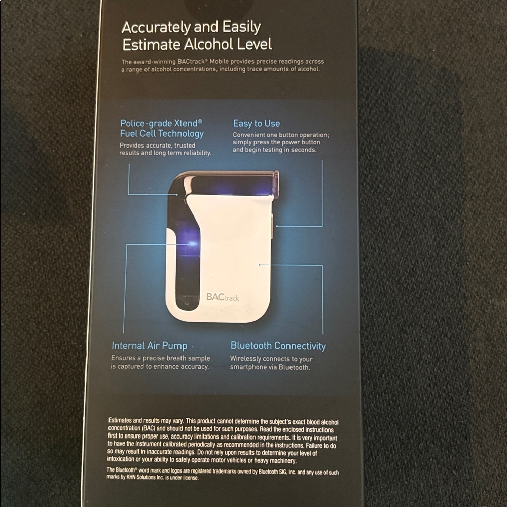 New—-BACtrack Smartphone Breathalyzer - White -New never used- - Picture 3 of 5